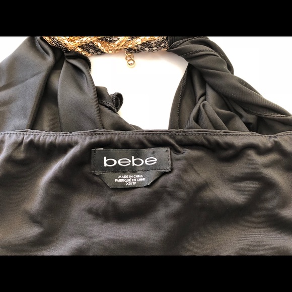 Bebe Black Halter Top - Size XS - Picture 4 of 6